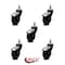Service Caster 3 Inch Black Hooded Neoprene Rubber 7/8 Inch Grip Ring Stem Casters SCC, 5PK SCC-GR03S310-NPRB-BK-71678-5 - alternate 2